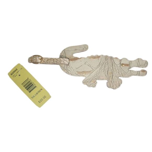 Brahmin Alligator Luggage Tag NWT Designer Mel Luggage Tag Pearl - Picture 6 of 6